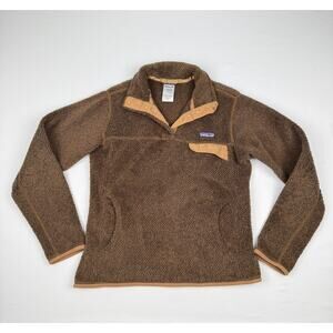 Patagonia Re-Tool Snap-T Brown Fleece Pullover High Pile Cozy Warmth Women’s M
